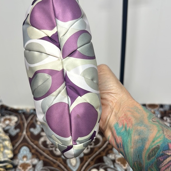 Coach purple & silver Coach Logo Bag EUC - Picture 6 of 12